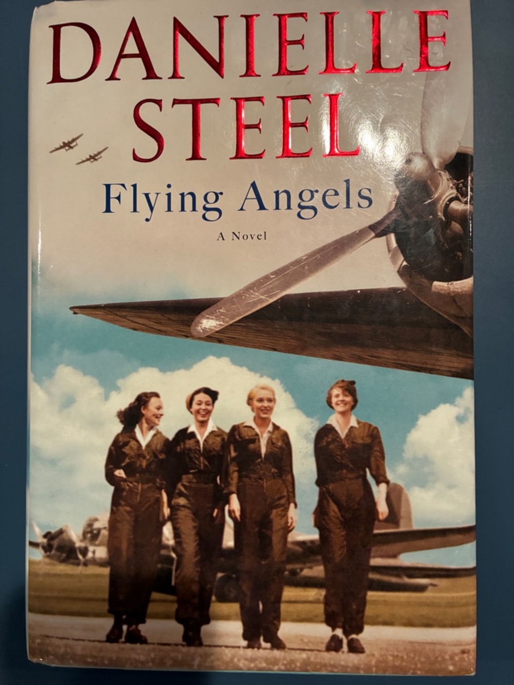 Danielle Steel "Flying Angels" Hardcover Book - Blue/Cream Cover